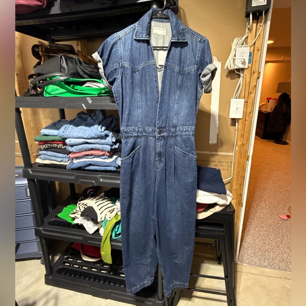 Free People Denim overalls